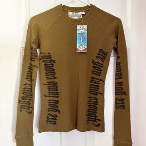 L.A.M.B. Are You Lamb Enough? Thermal Shirt NWT Small Fall 2006